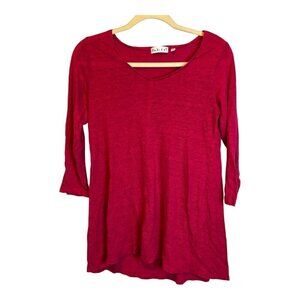 Habitat Blouse Women's Size XS Extra Small Linen‎ Tunic Pink Casual